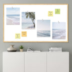 SIGNWIN Poster Bathroom Decor 11"x14"x 4, Wall Art Room Decor Multicolor for Living Room, Bedroom, Office White Pastel Tropical Island Ocean Beach Shore Nature Wilderness Realism Landscape Colorful