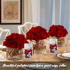 200 PCS Red White Vase Fillers, Pearls Bead for Centerpieces Vases, 10/14/20 MM No Hole Beads, Fake Pearls for Wedding Birthday Anniversary Theme Party Table Centerpieces Decor