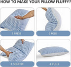 Cooling Shredded Memory Foam Pillow - Standard Size Bed Pillow Adjustable Pillow for Side Back Stomach Sleepers Cooling Gel Pillow (Pack of 2)