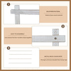 Collage Picture Frame,Photo Display Board,Hanging Pictures Frames with Clips for Graduation Birthday Party,Dorm Photo Card Wall Decor Hanger Holder,Upgraded,Easy To Assemble,Large(White）