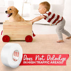 XFasten Double Sided Carpet Tape for Area Rugs, 3 Inch x 20 Yards – Heavy Duty Anti Slip Rug Grip Tape, Works as Rug Gripper, Residue Free, Wood Safe, Easy Removal for Hardwood and Laminate Floor