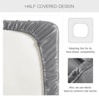 Yates Home PU Leather Couch Sofa Cushion Slipcover Water-Proof Elastic Chair Seat Covers Loveseat Slip Cover for Seater Replacement in Living Room (3 Piece Large Sofa Cushion Covers, Light Gray)