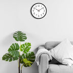 Lumuasky 4 Pack Black Wall Clock,12 Inch Silent Battery Operated Non Ticking Quartz Round Analog Classic Clock Modern Design for Home Office Classroom School Living Room Bedroom