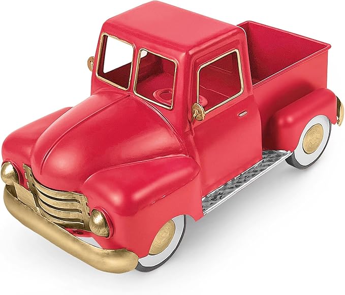 Red Vintage Metal Truck Decor, Red Christmas Truck Decor , Decorative Trucks For Your Home Kitchen, Bedroom, Office, Living Room, Bathroom, & Holiday Shelf Farmhouse Centerpiece Table Decorations