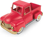 Red Vintage Metal Truck Decor, Red Christmas Truck Decor , Decorative Trucks For Your Home Kitchen, Bedroom, Office, Living Room, Bathroom, & Holiday Shelf Farmhouse Centerpiece Table Decorations