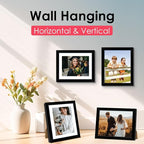 FIXSMITH 8x10 Picture Frame, Black Photo Frame with HD Plexiglass, Display Pictures 5x7 with Mat or 8x10 Without Mat, Picture Frames Collage for Tabletop or Wall Display, 1 Pack