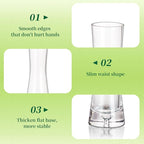 Hewory Glass Bud Vases for Centerpieces Set of 18, Handmade Modern Clear Small Skinny Decorative Single Flower Vase, Minimalist Slim Floral Vase for Home Wedding Party Events Table Decor, 7.87"