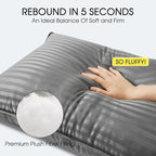 Basic Beyond King Size Pillows for Sleeping - Soft Down Alternative Pillows Luxury Hotel Collection Bed Pillows Set of 2, Grey, 20x36 Inches