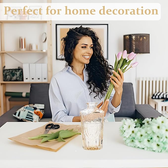 RUCKACE Bud Vases in Bulk 22 Gold Glass Small Vases Flower Vase for Centerpiece Table Wedding Decorations Home Decor Party