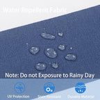 FUNHOME Inflatable Outdoor Ottoman with Air Pump,20"x9" Portable Patio Pouf,Water Resistant,Fade-Resistant,Round Blow Up Footrest Stools for Home Garden Camping Travel(Blue White)