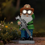 Funny Garden Gnomes Statue Outdoor Decor, Solar Telescope Gnome Decorations for Yard, Lawn, Patio, Porch, Fathers Day Birthday Housewaming Gifts for Dad, Men, Husband, 10.6 Inch, Resin