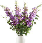 Purple Delphinium Artificial Flowers 29.5" with Clematis Greenery 8PCS Long Stem Flowers for Tall Vase Purple Silk Flowers for Faux Flowers Arrangement Home Party Wedding Decor