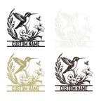 Personalized Metal Signs | Bird Metal Wall Art | Metal Name Sign Birds Welcome Plaque | Custom Garden Sign Yard Signs | Personalized Wedding Gifts | Housewarming Decor Indoor Outdoor