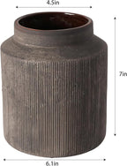 Rustic Vases for Home Decor. Ceramic Vase for Dining Table Decor. Terracotta Decorative Vase 6.1IN. ZSHLXM