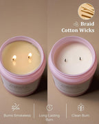 M&SENSE Cherry Blossom Scented Spring Candle, 19.4oz 110 Hours Long Lasting Natural Soy Wax Stress Relief Aromatherapy Romantic Candle for Women & Bedroom Decor