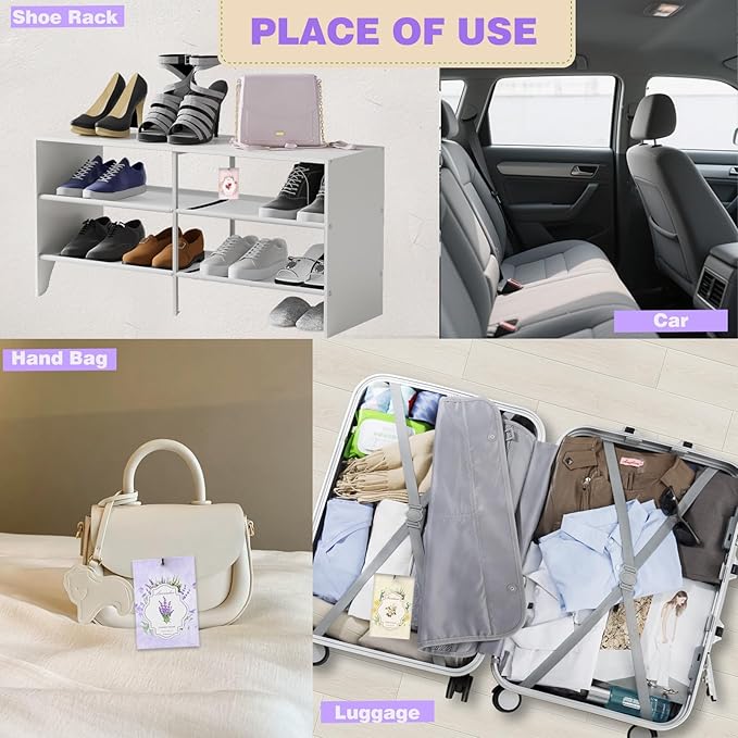 12 Packs Scented Sachets for Drawer and Closet, Long-Lasting Sachet Bags Drawer Deodorizers，Home Fragrance 3 Scents Option- Lavender Rose Gardenia