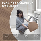 Easy-Going 4 Pieces Oversized Recliner Stretch Sofa Slipcover Sofa Cover Furniture Protector Couch Soft with Elastic Bottom Polyester Spandex Jacquard Fabric Small Checks Camel,X-Large