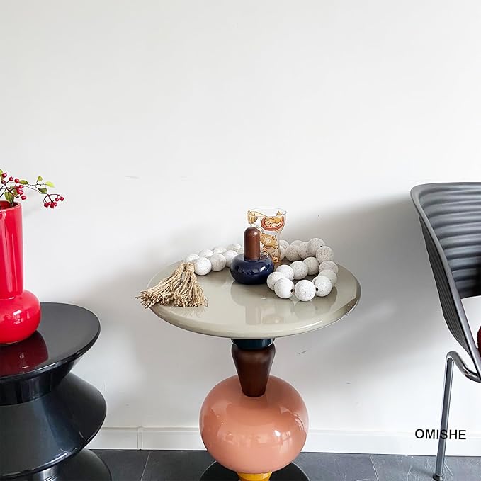 OMISHE 60" Long Extra Large Wood Bead Garland with 1.6" Diameter Wooden Beads and Tassels, Rustic Farmhouse Country Decorative Beads for Home Tiered Tray Decor, Rustic White