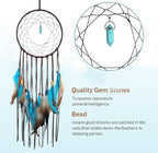 3PCS/LOT Star Moon Sun Shape Dream Catcher Home Decoration, and Baby Kids Room Accessory - Dream Catcher with Feather Decoration - Unique Home Craft Wall Pendant (Brown)