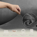 Arfntevss Sectional Recliner Couch Covers Velvet Washable Corner Sectional Sofa Cover for Reclining Couch Stretch Soft Thick L Shape Recliner Slipcover Set (5 Seat with 2 Console Cover, Middle Gray)