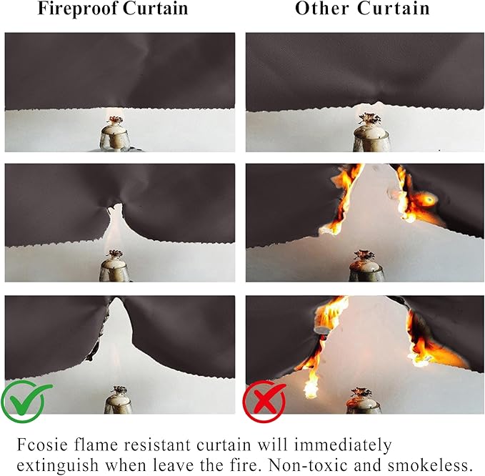 Fcosie Fire Retardant Curtains 84 inches Length (2 Panels, Chocolate), 80% Blackout Drapes for Bedroom Living Room, Thermal Insulated Room Darkening Curtain with Antique Bronze Grommet Top, 42"Wx84"L