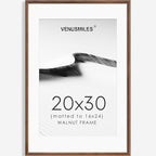 20x30 Poster Frame Natural Solid Walnut Photo Frames with 16x24 Removable Mat Wall Hanging Large Handcrafted Frame with HD Plexiglass Wall and Tabletop Display Large Picture Frame