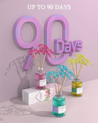 MIZZEO Reed Diffuser Set, Agarwood Rose 6.76 fl oz Highly Scented Room Diffuser Home Fragrance Essential Oil Reed Flower Diffuser, House Bedroom Office Decor & Gifts