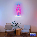 Personalized Funny Llama Neon Sign, Custom UV Printed Llamaste Decor Led Light, Psychic Lama Glama Wall Art Lights Signs, Decorative Gifts For Friends, Kids, Mom, Yoga Lover, Bedroom