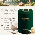 Goodpick Vanilla Coconut Candles, Scented Candle for Home, 22oz Soy Candles, Long Burning 120hrs Jar Candle Gifts