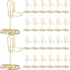 24 Pcs Gold Cowboy Boots Photo Holders Table Number Photo Clips Holder Cowboy Boots Decoration Name Place Card Stand for Centerpieces Wedding Reception, Party, Birthday