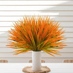 Krissing 40 Bundles Artificial Fall Grass Plant Outdoor UV Resistant Fake Faux Grass Outdoor Fall Faux Plants Greenery Shrubs for Home Garden Porch Outside Fall Decor