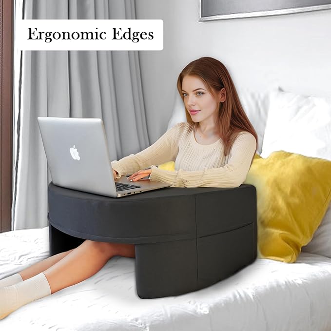 Reading Pillow for Gaming, Extra-Soft Reading Gaming Pillow for Lap, Memory Foam Bed Arm Rest Pillow, Lap Desk Pillow for Working, Crocheting, Playing in Bed Sofa