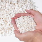 5 lbs White Aquarium Gravel, 1/5 Inch White Rocks for Plants, Small Pebbles for Vases, Succulents, Bamboo, Natural Decorative Pebbles for Plants Drainage, Cactus, Crafts