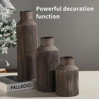 Farmhouse Vase for Home Decor, Ceramic vase Set of 3. Vintage Flower Vase Suitable for Home Decor, Living Room, Shelf Decor, Dining Table Decor.