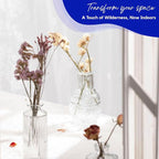 16 Pack Glass Bud Vases for Centerpieces - Bulk Small Flower Vases Set of 16, Mini Vintage Vases, 4 Styles for Party, Wedding Decorations, Baby Shower, Home Table Flower Décor (Clear)