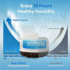 ASAKUKI 500ml Premium, Essential Oil Diffuser with Remote Control, 5 in 1 Ultrasonic Aromatherapy Fragrant Oil Humidifier Vaporizer, Timer and Auto-Off Switch Brown