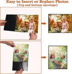 CRUGLA 18 Packs 8x10 Magnetic Picture Frames for Refrigerator, 8x10 Magnetic Sheet with Self-Adhesive Backing, 8 by 10 Magnet Frame with 3M Adhesive Pad for Glass Window Door Cubicle Tile Wall