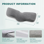 Memory Foam Neck Pillows Combo for Sleeping, Cervical Neck Pillow for Pain Relief, Neck Support Pillow Neck Roll Pillow for Bed (Deep Grey-Basic Version)