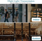 Window Film Transparent Heat Control UV Blocking, 50% VLT Window Tint for Shopfront Glass with Installation Tools, PET Material, Ideal for Stores, Glass Doors and Display Windows, 31.5Inch×78.7Inch