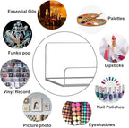 6 Pack Clear Acrylic Floating Shelves for Wall, 15'' Plastic Wall Mounted Display Shelf Kids Bookshelf and Spice Organizer for Bedroom, Living Room, Kitchen, Bathroom, Office