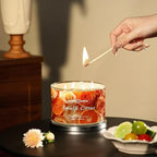 Amalfi Citrus Scented Candles, 18oz Soy Candles Non Toxic 4-Wick Large Candle Jars, Over 50 Hours of Burning Time, Ideal for Gifting, Events, Home Decor