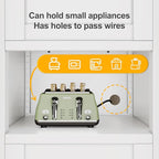 Tall Narrow Storage Cabinet 66.93" H Tall Bathroom Cabinet Metal Pantry Cabinets, 4 Adjustable Shelves for Kitchen, Home Office, Living Room, Dinning Room (20 inches Wide White)