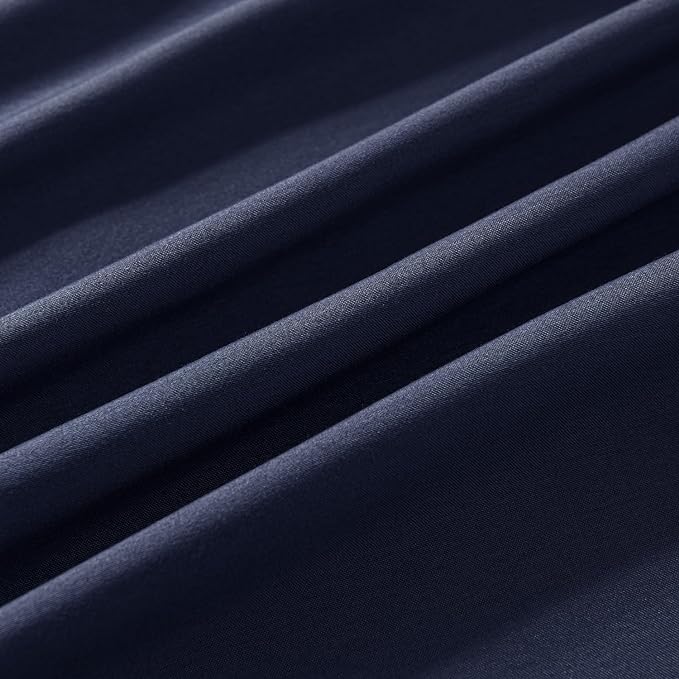 Bed Skirt Full Size Ruffled Bed Skirts with Split Corners, 12 Inch Drop Dust Ruffle Bed Skirt with Platform, Blue