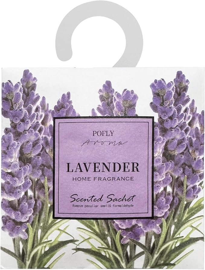 12 Packs Lavender Scented Sachets – Long-Lasting Air Freshener & Closet Deodorizer for Drawers, Closets, Cars & Wardrobes