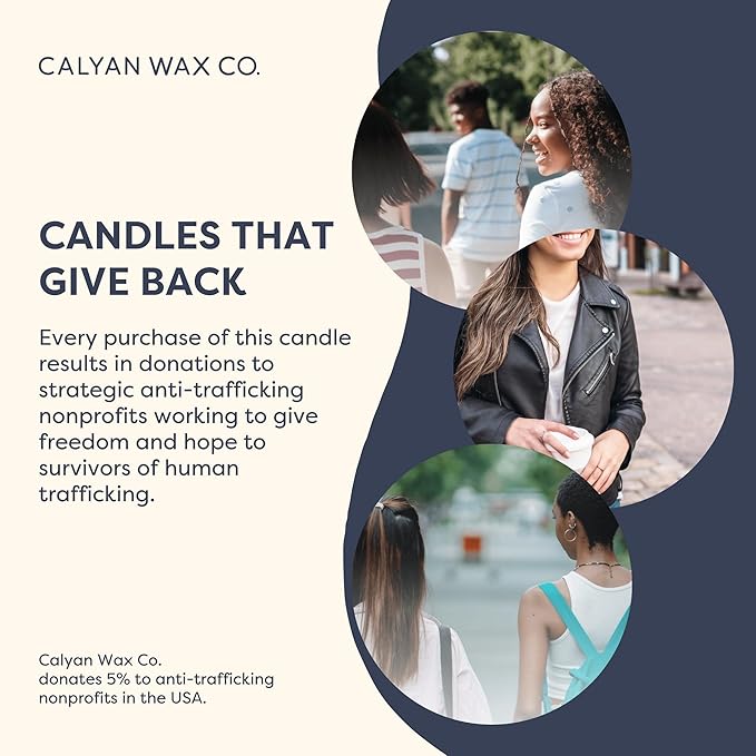 Calyan Wax Mahogany & Cashmere Scented Candle, 37 Hour Burn Time, Aromatherapy Soy Candles, Non Toxic & Vegan Soy Wax, Glass Tumbler Scented Candles, 12.5oz