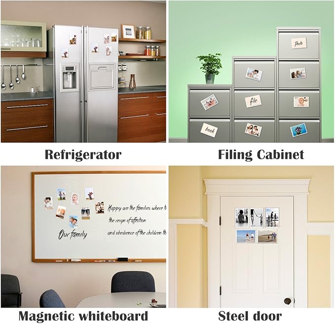 HIIMIEI 4x6 Magnetic Frame Refrigerator 20 Pack, Refrigerator Picture Frames, Magnetic Frame White