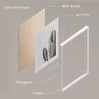 SIGNWIN Framed Black & White Saguaro Southwest Desert Tropical Cactus Wall Art, Set of 4 Floral Botanical Wall Decor Prints, Nature Wilderness Wall Décor for Living Room, Bedroom - 12"x16" White