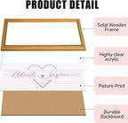 Gifts for Him/Her - Personalized Photo Frame with Love Design, Wall Mount or Tabletop Display, Romantic Gifts for Boyfriend Girlfriend Anniversary Birthday Valentine's