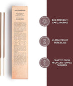 Carnatia Fall Whispers Incense Set – 6 Autumn Scents for Seasonal Warmth | Cozy Comfort & Inviting Ambience | Premium Quality Incense Sticks for Fall Vibes