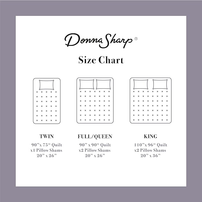 Donna Sharp Contemporary Polyester Quilt Set - Sea Breeze Star - 2-Piece Twin Size Quilt Set, Includes Quilt, and Pillow Sham Perfect for Coastal and Souhtwest Decor